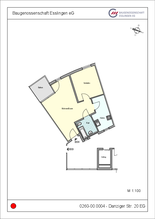Schöne 2-Zimmer Wohnung in Oberesslingen! Mit WBS ab 60 Jahre - Foto 3